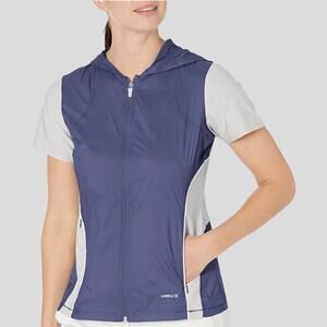 NWT Annika Technical Golf Jacket L Weathertec Short Sleeve Hooded Full Zip